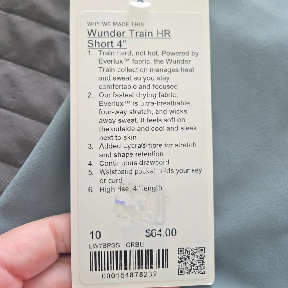 NWT Lululemon Wunder Train High-Rise Short 4
